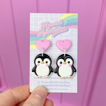 Load image into Gallery viewer, Cute penguin stud earrings
