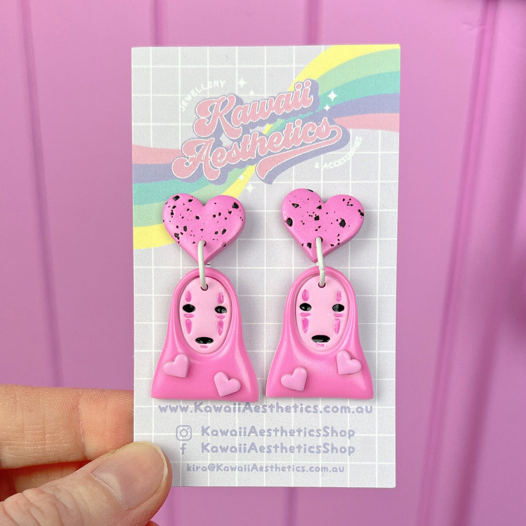 Kawaii No face stud earrings