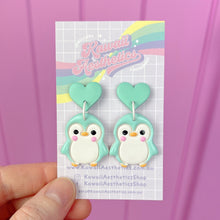 Load image into Gallery viewer, Cute penguin stud earrings
