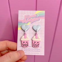 Load image into Gallery viewer, Bubble tea stud earrings
