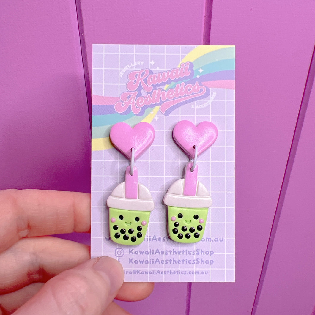 Bubble tea stud earrings