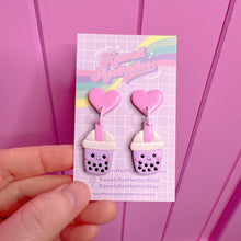 Load image into Gallery viewer, Bubble tea stud earrings
