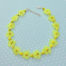 Load image into Gallery viewer, Colourful adjustable flower bead choker necklaces
