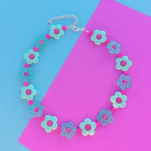 Load image into Gallery viewer, Colourful adjustable flower bead choker necklaces
