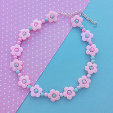 Load image into Gallery viewer, Colourful adjustable flower bead choker necklaces
